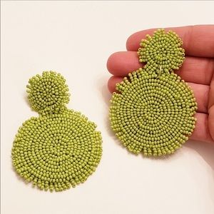 Beaded trendy big earrings